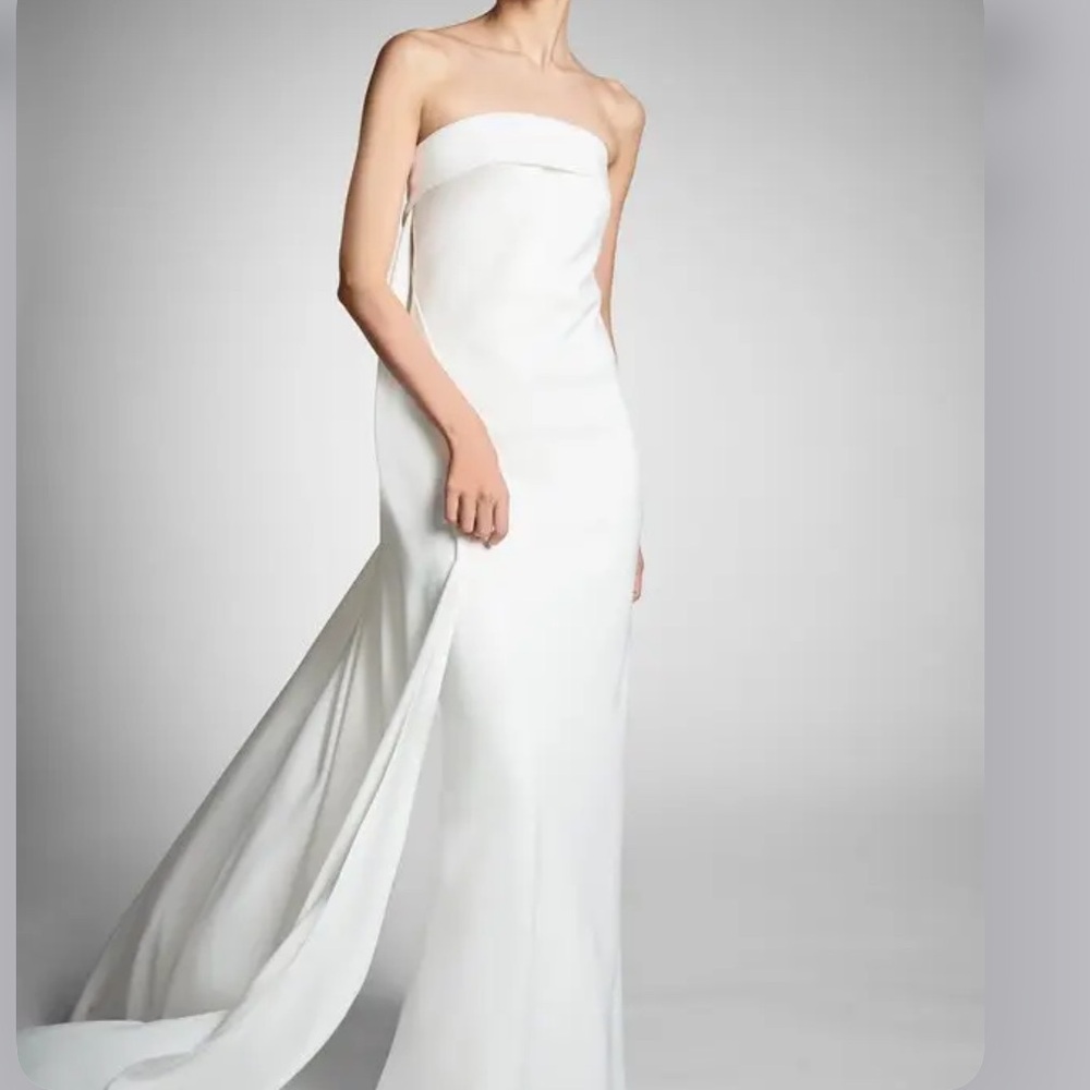 Sachin & Babi Lourdes Strapless Beaded Bow Gown Size 12 NWT